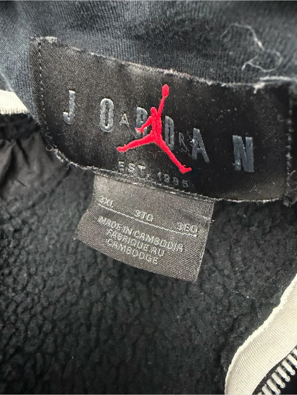Air Jordan Essentials Full-Zip Winter Fleece Jacket Black Men's 2XL